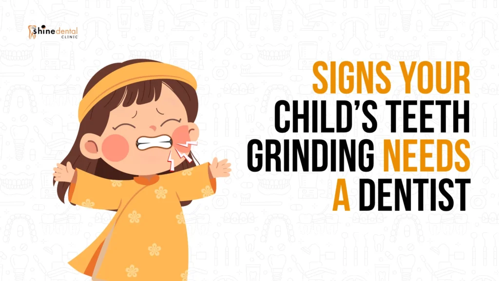 child's teeth grinding inforgraphics by the shine dental clinic